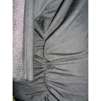 Tunika kimono z błyszczącym lampasem na rękawach - czarna